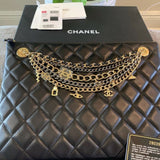 Authentic Chanel Paris-New York Amulet Chains Clutch