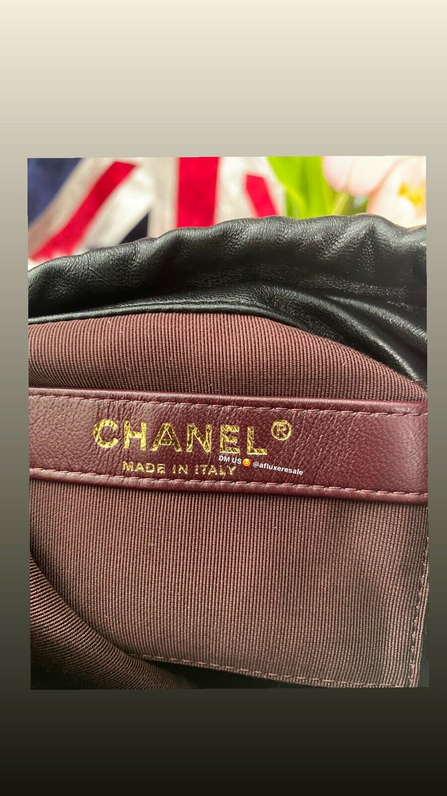 Chanel Chain Frame CC Drawstring Bucket Bag Lambskin Mini Neutral 19745545