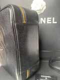 Chanel Vintage Caviar Leather Vanity Case Crossbody Shoulder Hand Bag Medium