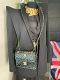 Chanel Black Quilted Lambskin Braided Edge Mini Flap Bag