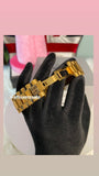 Balenciaga Time Antique Gold Plated Bracelet @afluxeresale New Full Set