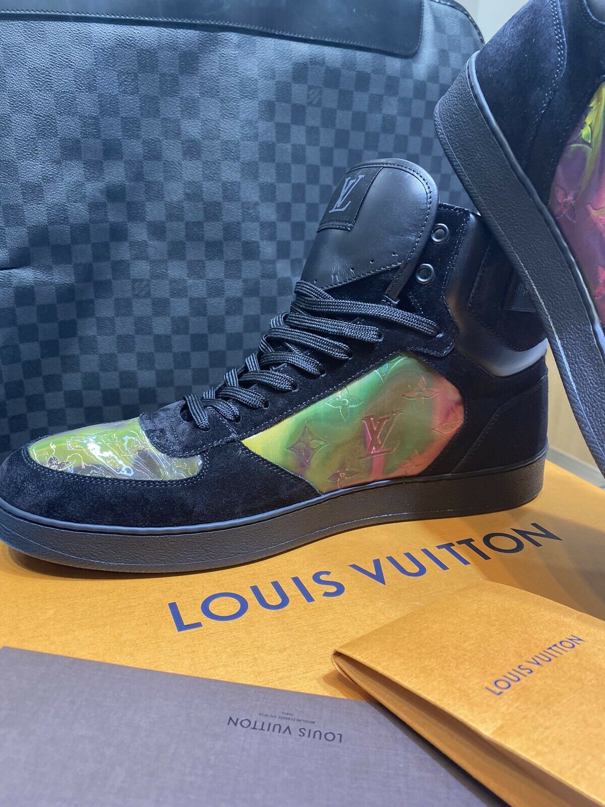Louis Vuitton, Shoes, Authentic Louis Vuitton Luxembourg Rivoli  Iridescent Sneakers