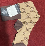 Gucci Crystal Embellished Socks in Beige size S