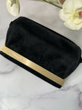 Authentic Chanel velvet/Brass and charms clutch bag