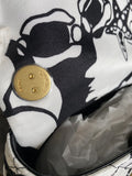 NEW CHANEL mini dear coco single flap fabric printed crossbody/clutch bag 22C