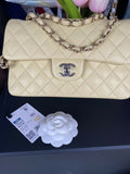 BNIB 2022 CHANEL SMALL LIGHT YELLOW WITH MICRO CHIP