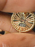 Chanel 22P Black, Beige & Gold, Leopard Logo Large Dangle Drop Statement Earring