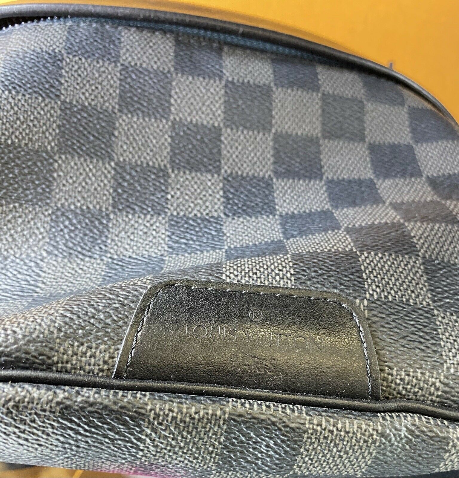 Louis Vuitton Damier Graphite Pattern Leather Waist Belt S