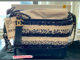 AUTHENTIC CHANEL Sequin Hobo Small Cross Body Black and white Bag