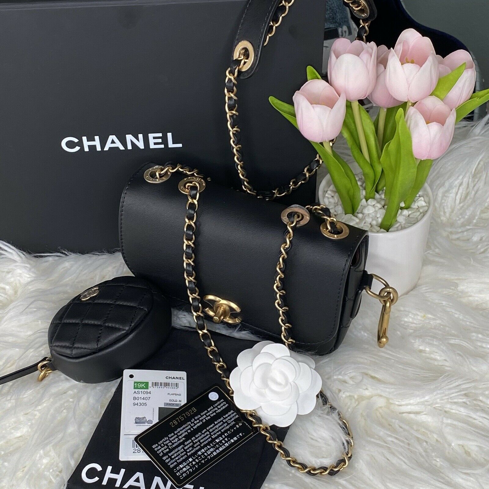 Chanel CC Mania Flap Bag Lambskin Small Red  eBay