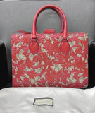 Gucci Red/Beige GG Supreme Canvas Arabesque Tote