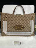 Verified Authentic Gucci 1955 Horsebit GG Large Brown tote/Shoulder Bag NWT