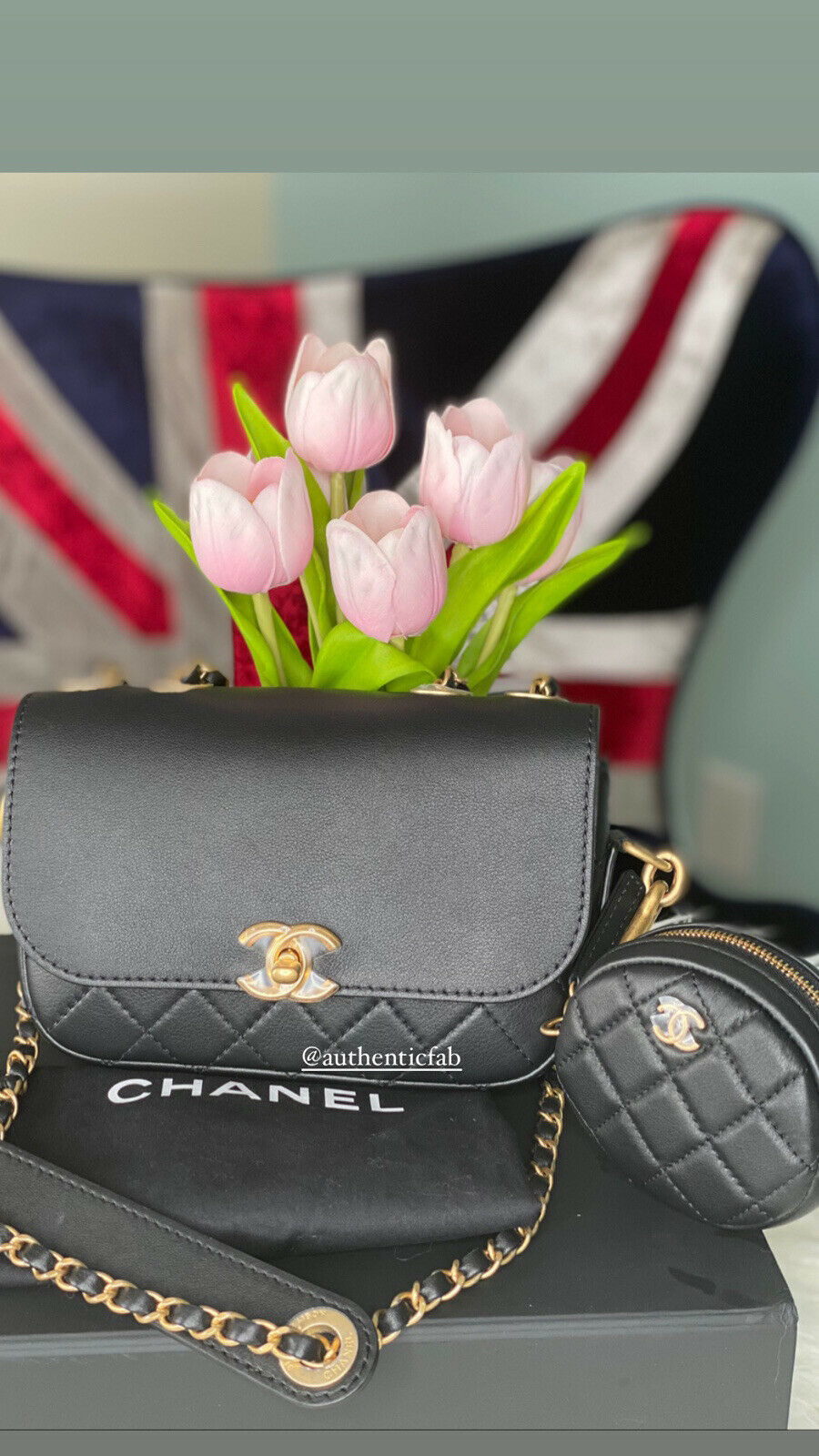 Chanel Flap Bag with Coin Purse Black