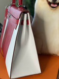 Hermes Kelly 35cm Rouge Casaque & White Flag/Limited Edition Epsom PHW