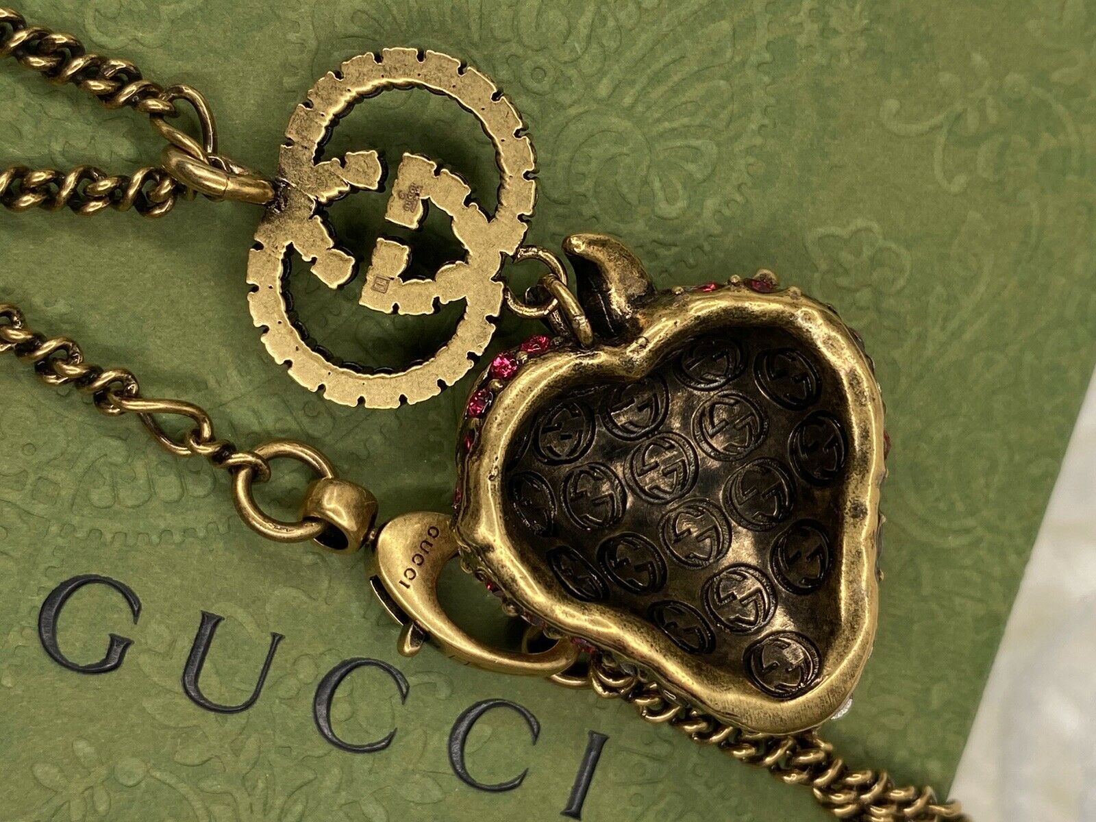 Gucci, Jewelry, Gucci Interlocking Strawberry Necklace