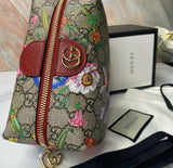 Small Gucci GG Flora Cosmetics Clutch Bag