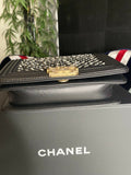 CHANEL Black Leather Embroidered Tweed Boy Waist Bag NEW Sold By AuthenticFab