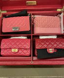 Authentic Chanel 4 sets limited edition mini bags in a chest/case