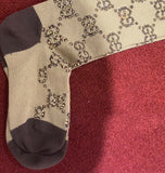 Gucci Crystal Embellished Socks in Beige size S