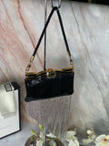 Authentic Exotic GUCCI Broadway Pythonskin Bag With Crystal Fringe