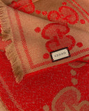 GUCCI Metallic Gg Supreme Logo-print double sided scarf/shawl wrap