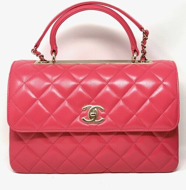 Chanel Bag Triple Cc Logo Medium Pink Patent Leather Tote Shoulder Bag Auth  B357 ref.639520 - Joli Closet