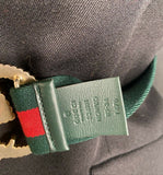 Gucci Red and Green  Web Elastic Belt With Torchon Double G Buckle Belt