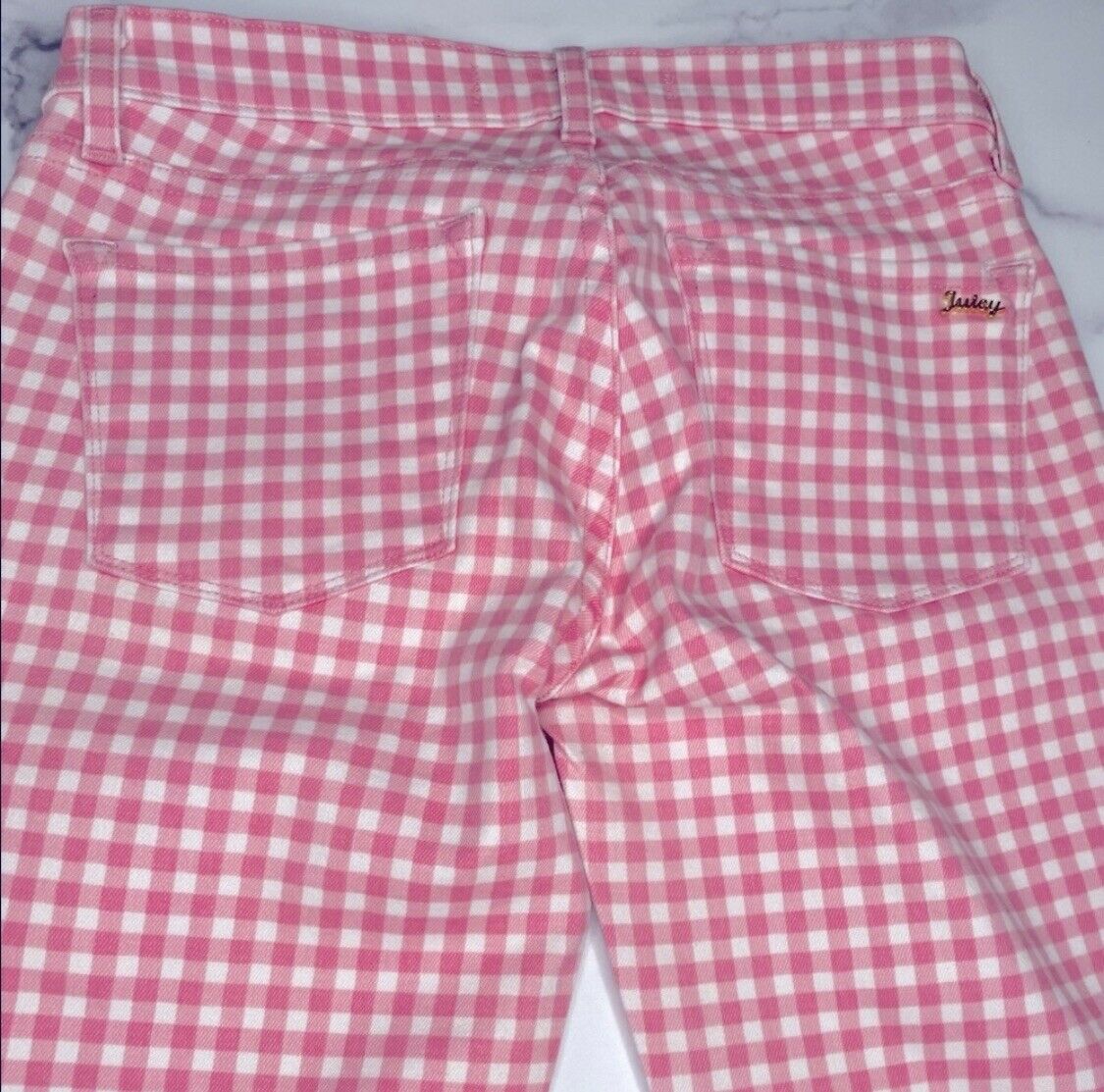 Authentic Juicy Couture Pink Striped Denim  Pants size 24