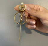 Dior Chain And Hoop Earrings- Gold and Pearl Tribal Earrings- NWT