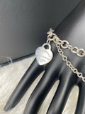 Tiffany & Co. Sterling Silver Double Chain Heart Tag Bracelet