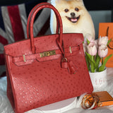 Hermès Birkin 30cm Red Ostrich with GHW