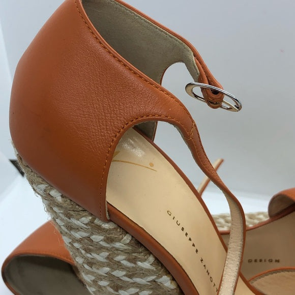 Authentic GIUSEPPE ESPADRILLE Wedge Heel With Ankle Strap